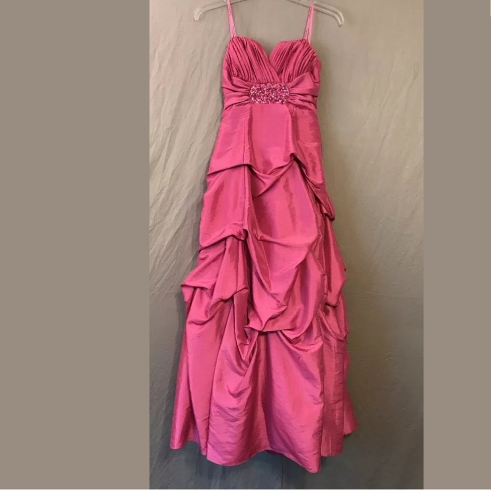 City Triangles Y2K Pink Corset Beaded Prom Formal Gown 7/8 NWT